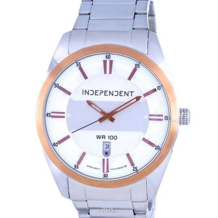 Montre pour homme Independent en acier inoxydable avec cadran blanc et quartz IB5-331-11.G 100M