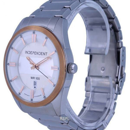 Montre pour homme Independent en acier inoxydable avec cadran blanc et quartz IB5-331-11.G 100M