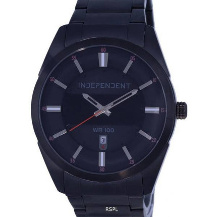 Montre pour homme Independent en acier inoxydable avec cadran noir et quartz IB5-349-51.G 100M