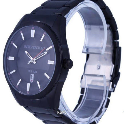 Montre pour homme Independent en acier inoxydable avec cadran noir et quartz IB5-349-51.G 100M