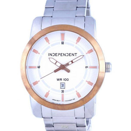 Montre pour homme Independent en acier inoxydable avec cadran blanc et quartz IB5-438-11.G 100M