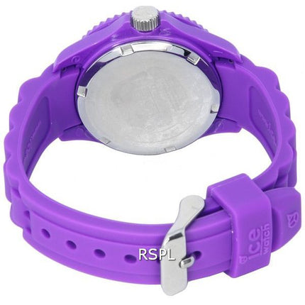 Ice Forever Bracelet en silicone Cadran violet Quartz 005104 100M Montre pour femme