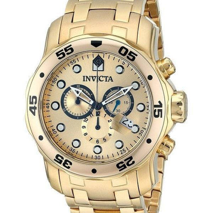 Montre Invicta Pro Diver Chronograph cadran or INV0074/0074 masculine