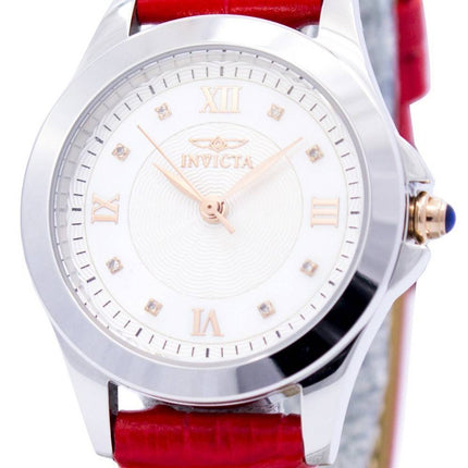 Montre Invicta ange Quartz diamant accentués en cuir sangle 12544 féminin