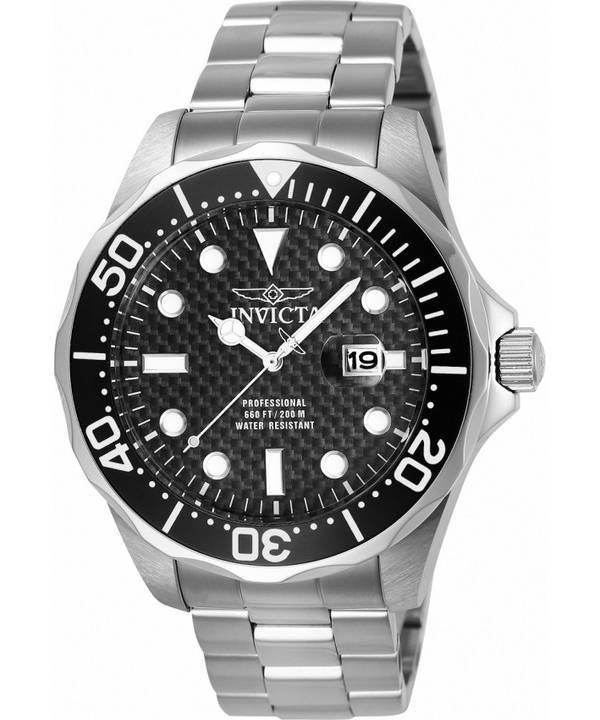 Montre pour homme Invicta Pro Diver cadran noir Quartz Diver',s 12562 200M