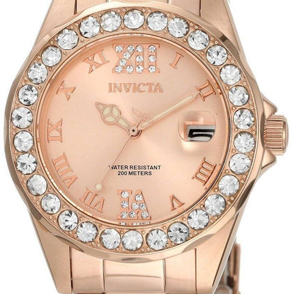 Invicta Pro Diver Rose or acier inoxydable 15253 Women Watch Dial
