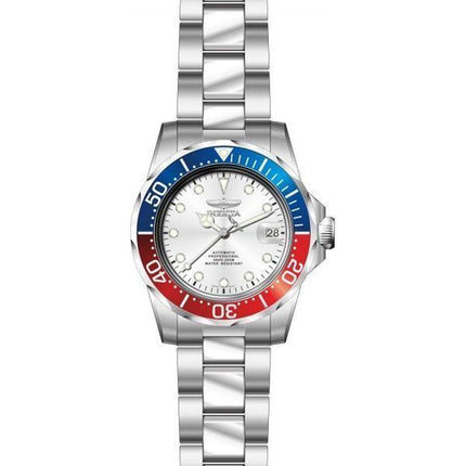 Montre automatique pour homme Invicta Pro Diver en acier inoxydable avec cadran argenté 17041 200M