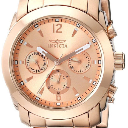 Invicta ange cadran en or Rose or plaqué montre en acier inoxydable 17902 féminin
