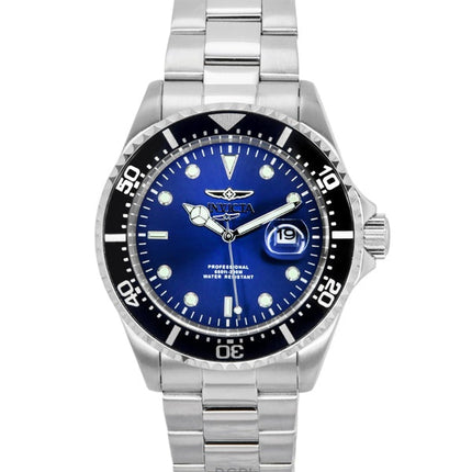 Montre de plongée Invicta Pro Diver 22054 pour homme, acier inoxydable, cadran bleu, quartz, 200 m