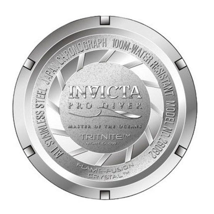 Montre homme Invicta Pro Diver Scuba Chronograph en acier inoxydable bicolore avec cadran bleu et quartz 26082 100M