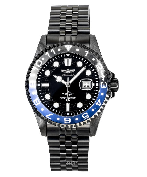 Montre homme Invicta Pro Diver 30627, cadran noir, quartz, étanche à 100 m, acier inoxydable