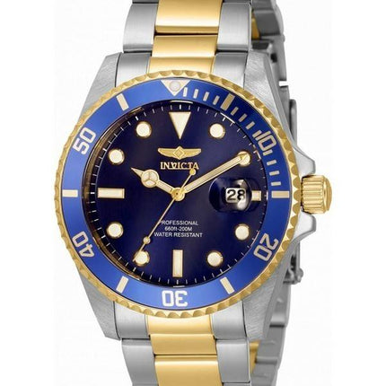 Montre Femme Invicta Pro Diver Cadran Bleu Deux Tons Acier Inoxydable Quartz 33274 200M