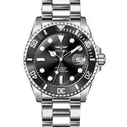 Invicta Pro Diver Acier Inoxydable Cadran Noir Quartz Diver',s 37149 200M Montre Femme