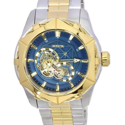 Invicta Bolt Two Tone Acier Inoxydable Bleu Open Heart Cadran Automatique 37689 100M Montre Homme