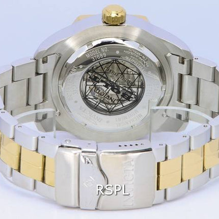 Invicta Bolt Two Tone Acier Inoxydable Bleu Open Heart Cadran Automatique 37689 100M Montre Homme