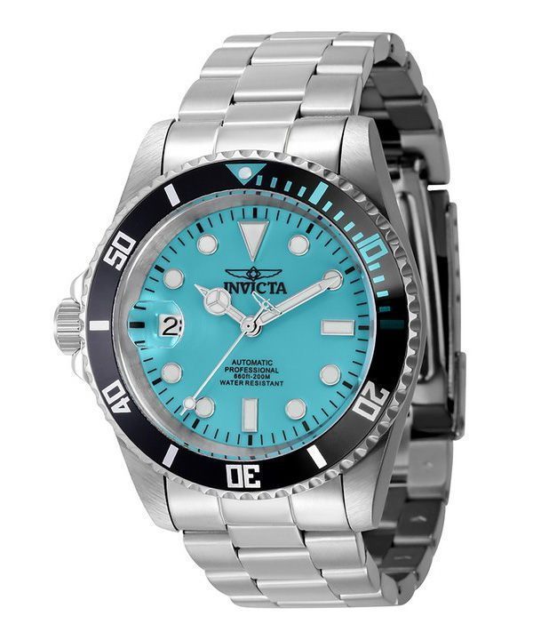 Montre pour homme Invicta Pro Diver Lefty en acier inoxydable avec cadran turquoise automatique 44045 200M