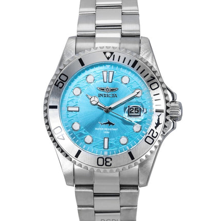 Montre homme Invicta Pro Diver en acier inoxydable, cadran bleu clair, quartz, 44715, 100 m