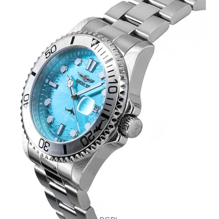 Montre homme Invicta Pro Diver en acier inoxydable, cadran bleu clair, quartz, 44715, 100 m