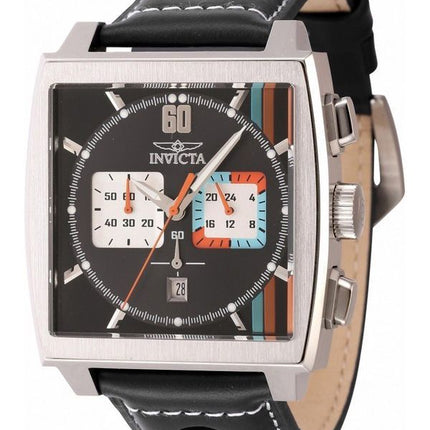 Montre pour homme Invicta S1 Rally Chronographe Bracelet en cuir Cadran multicolore Quartz 44747 100M