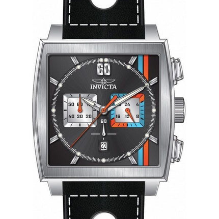Montre pour homme Invicta S1 Rally Chronographe Bracelet en cuir Cadran multicolore Quartz 44747 100M