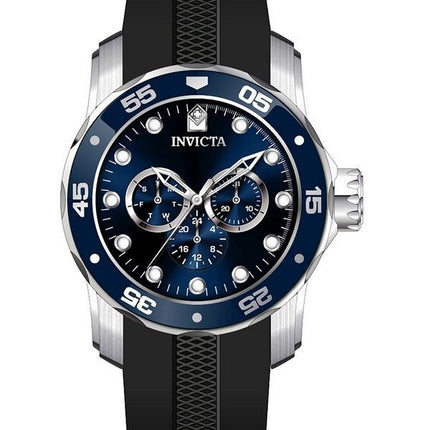 Montre pour homme Invicta Pro Diver Scuba GMT avec bracelet en silicone et cadran bleu à quartz 45722 100M