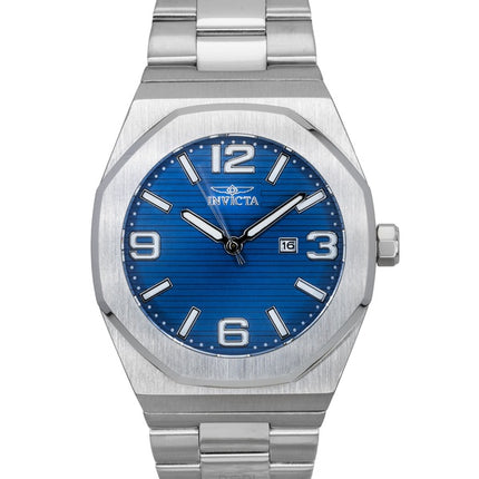 Montre homme Invicta Huracan en acier inoxydable, cadran bleu, quartz, 45778, 100 m