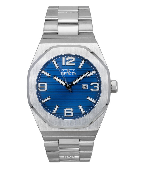 Montre homme Invicta Huracan en acier inoxydable, cadran bleu, quartz, 45778, 100 m