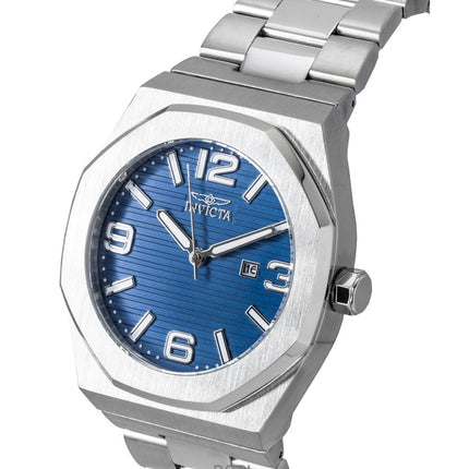 Montre homme Invicta Huracan en acier inoxydable, cadran bleu, quartz, 45778, 100 m