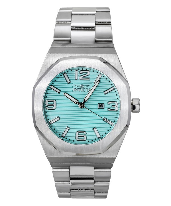 Montre homme Invicta Huracan en acier inoxydable, cadran turquoise, quartz, 45779, 100 m