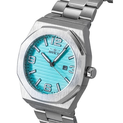 Montre homme Invicta Huracan en acier inoxydable, cadran turquoise, quartz, 45779, 100 m