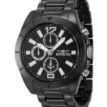 Montre pour homme Invicta Ocean Voyage chronographe bracelet en céramique cadran noir Quartz 46298 100M