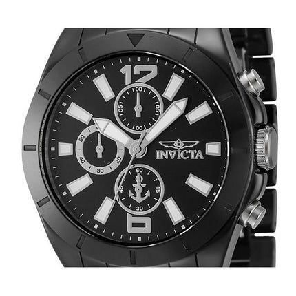 Montre pour homme Invicta Ocean Voyage chronographe bracelet en céramique cadran noir Quartz 46298 100M