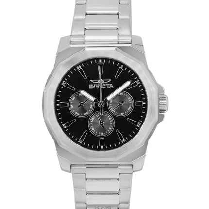 Montre homme Invicta Speedway en acier inoxydable, cadran noir, quartz, 46842