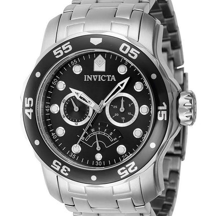 Montre pour homme Invicta Pro Diver rétrograde GMT à cadran noir à quartz 46992 200M