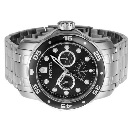 Montre pour homme Invicta Pro Diver rétrograde GMT à cadran noir à quartz 46992 200M