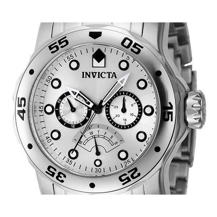 Montre pour homme Invicta Pro Diver rétrograde GMT à cadran argenté à quartz 46994 200M