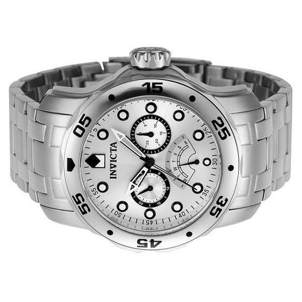 Montre pour homme Invicta Pro Diver rétrograde GMT à cadran argenté à quartz 46994 200M