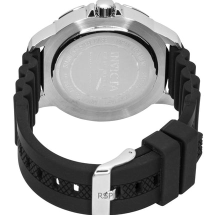 Montre homme Invicta Pro Diver GMT, bracelet en silicone, cadran noir, mouvement à quartz, référence 47234