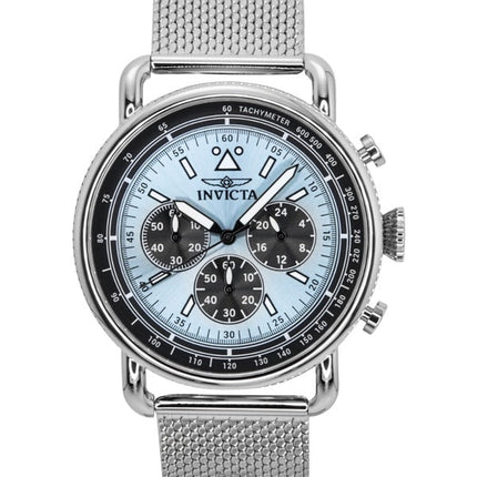 Montre chronographe Invicta Speedway pour homme, acier inoxydable, cadran bleu, quartz, 47359