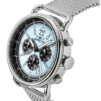 Montre chronographe Invicta Speedway pour homme, acier inoxydable, cadran bleu, quartz, 47359