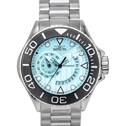 Montre Invicta Grand Diver GMT en acier inoxydable avec cadran turquoise automatique 47541 300M pour homme