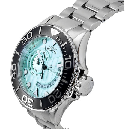 Montre Invicta Grand Diver GMT en acier inoxydable avec cadran turquoise automatique 47541 300M pour homme