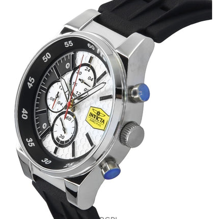 Montre Invicta Racing Chronograph Bracelet en silicone Cadran blanc Quartz 47736 pour homme