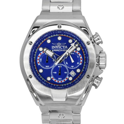 Montre Invicta Racing Chronographe Acier Inoxydable Cadran Bleu Quartz 47745 Homme