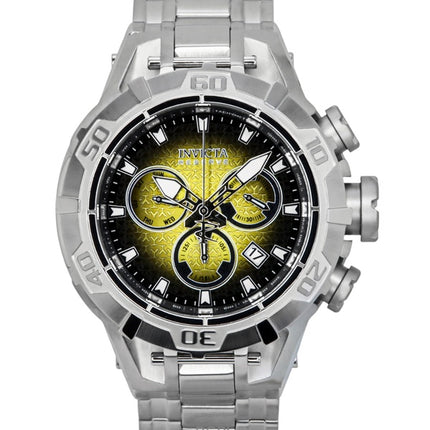 Montre homme Invicta Reserve Ocean Warrior chronographe à quartz, cadran jaune et noir, 47848, 100 m