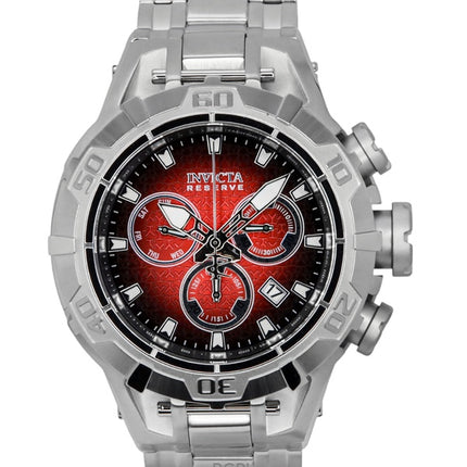 Montre homme Invicta Reserve Ocean Warrior chronographe à quartz, cadran rouge et noir, 47849, 100 m