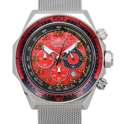 Montre Invicta Racing Chronographe Acier Inoxydable Cadran Rouge Quartz 47900 Homme