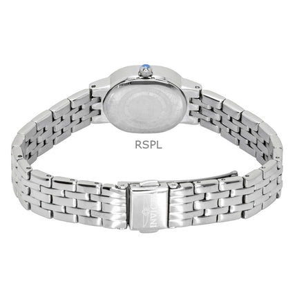 Montre femme Invicta Angel Crystal Accents en acier inoxydable, cadran argenté, mouvement à quartz 48134