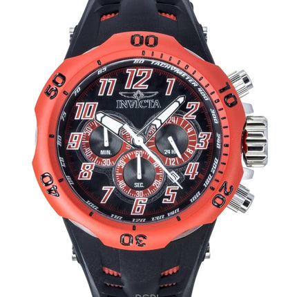 Montre homme Invicta Venom Hydra GMT chronographe bracelet silicone cadran noir quartz 48237 200 m