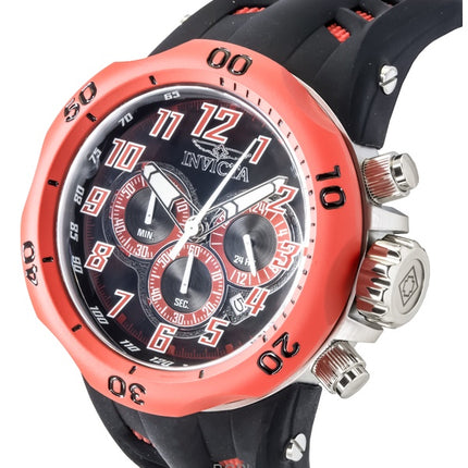 Montre homme Invicta Venom Hydra GMT chronographe bracelet silicone cadran noir quartz 48237 200 m
